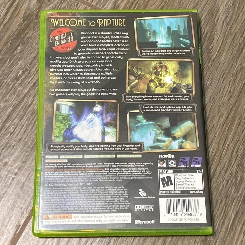 Xbox 360 Bioshock Game